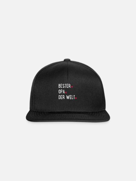 Bester Opa der Welt - Snapback Cap - Schwarz/Schwarz