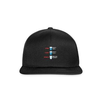 Optimist Pessimist Buchhalter - Snapback Cap - Schwarz/Schwarz - Vorne