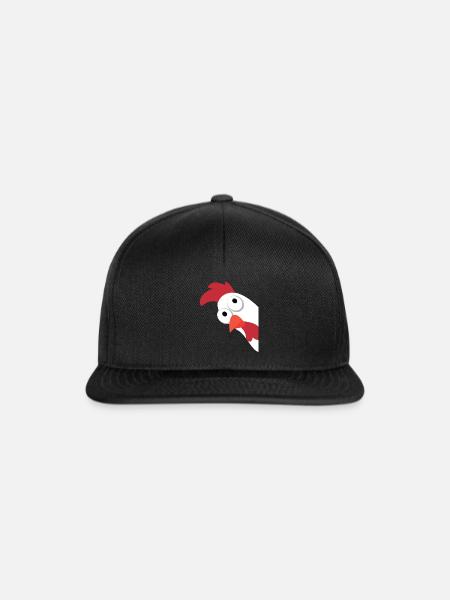 Huhn Hühner Hühnerstall Ei Bunt Henne Hahn - Snapback Cap - Schwarz/Schwarz