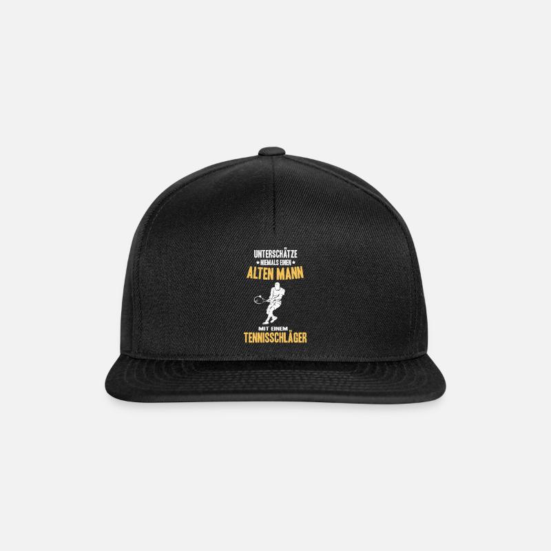 Tennis - Snapback Cap - Schwarz/Schwarz