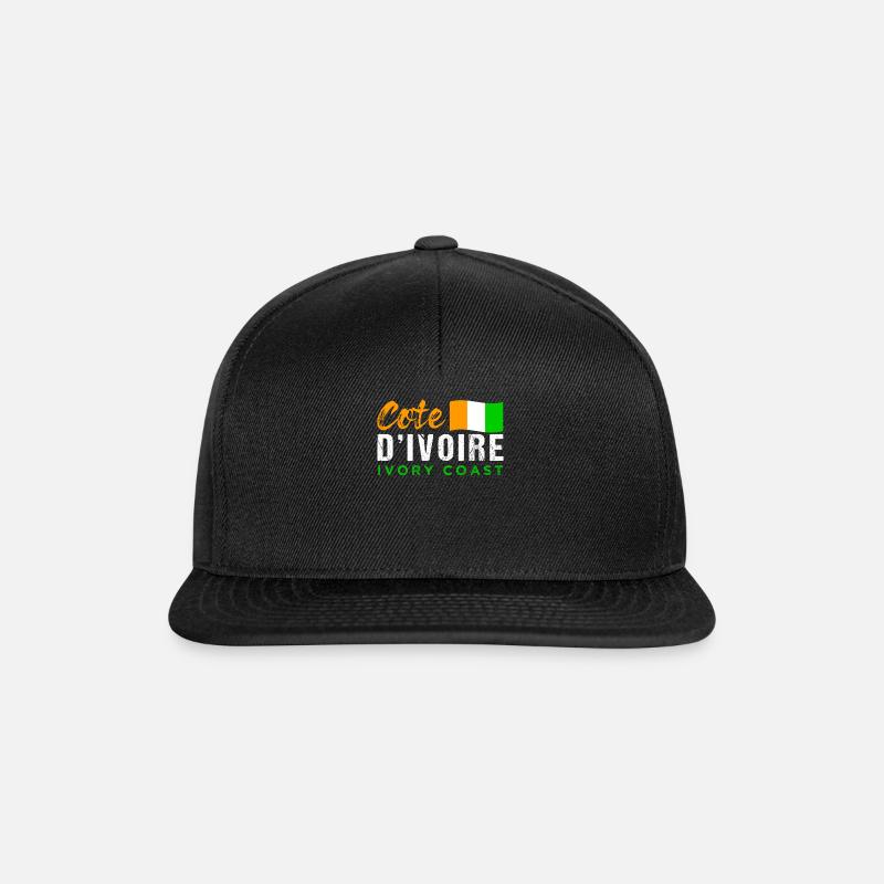côte-d'Ivoire - Casquette snapback - noir/noir