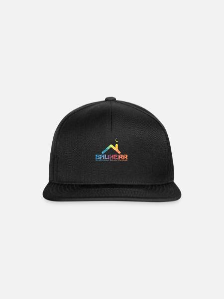 Bauherr Hausbau Baustelle Richtfest Spatenstich - Snapback Cap - Schwarz/Schwarz