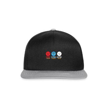 Science chimie protons electrons neutrons - Casquette snapback - noir/gris - Devant