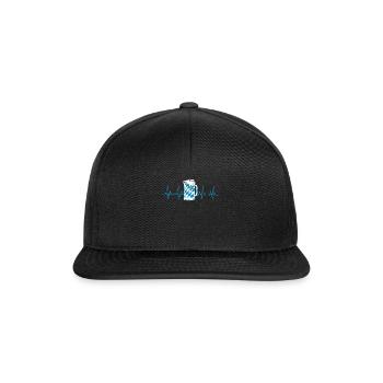 Bayern beer heartbeat - Snapback Cap - black/black - Front