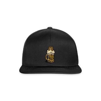 Ours bière bière ours - Casquette snapback - noir/noir - Devant