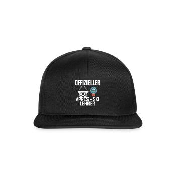 Offizieller Apres Ski Lehrer - Snapback Cap - Schwarz/Schwarz - Vorne