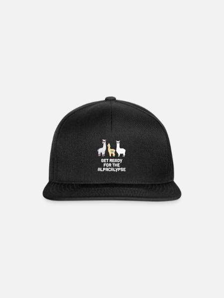 Alpaka Tierliebe - Snapback Cap - Schwarz/Schwarz