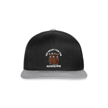 Get Ready For The Alpacalypse - Snapback Cap - black/grey - Front