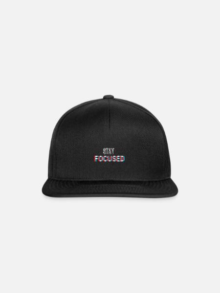 Bleib Fokussiert - Snapback Cap - Schwarz/Schwarz