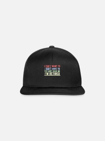 Rentner Spruch - Snapback Cap - Schwarz/Schwarz