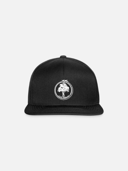 Arbre du monde, Weltenesche, Ouroboros, Serpent - Casquette snapback - noir/noir