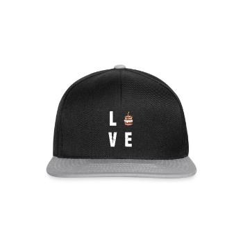 Kuchen Torte Törtchen Backen Bäcker Konditor Cake - Snapback Cap - Schwarz/Grau - Vorne