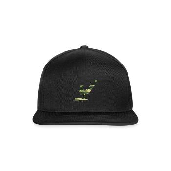 Turnen Mann Tarnung Sportler Sport Gymnastik - Snapback Cap - Schwarz/Schwarz - Vorne