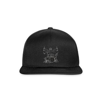 Vitruvian drummer - Snapback Cap - black/black - Front
