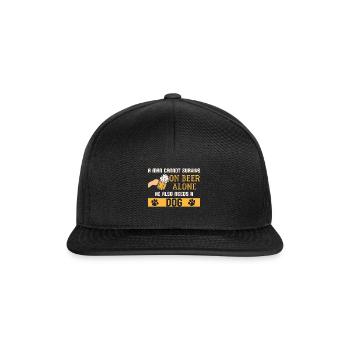 Bière et chiens - Casquette snapback - noir/noir - Devant