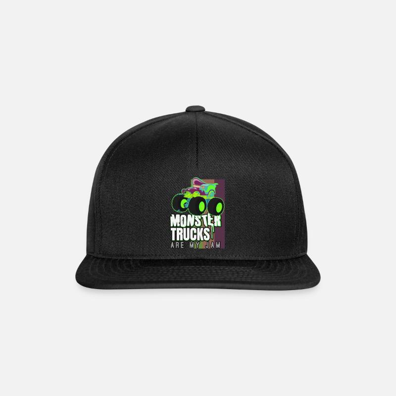 Monster Trucks Are My Jam - Snapback Cap - Schwarz/Schwarz