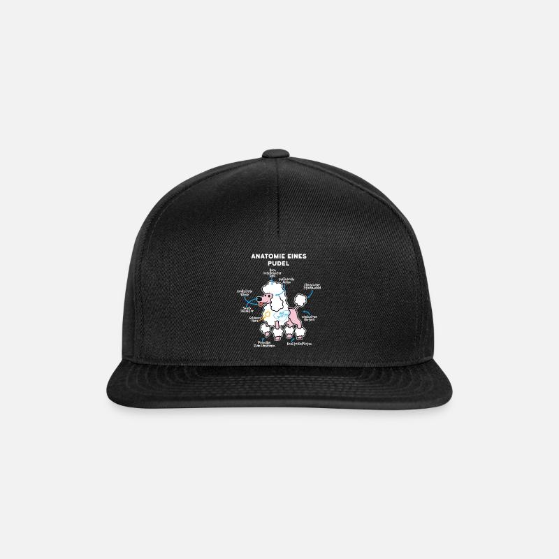 Anatomie Eines Pudel - Snapback Cap - Schwarz/Schwarz