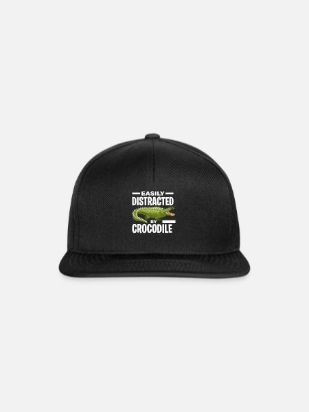 Krokodil - Snapback Cap - Schwarz/Schwarz