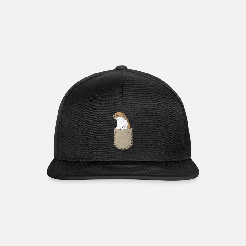 Süßer Otter Brusttasche Geschenk - Snapback Cap - Schwarz/Schwarz