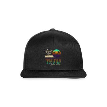 50th birthday men 50 legendary 1970 vintage - Snapback Cap - black/black - Front