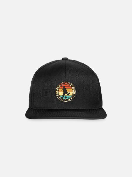 Fußball Trainer - Snapback Cap - Schwarz/Schwarz
