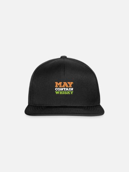 May Contain Whisky - Snapback Cap - Schwarz/Schwarz