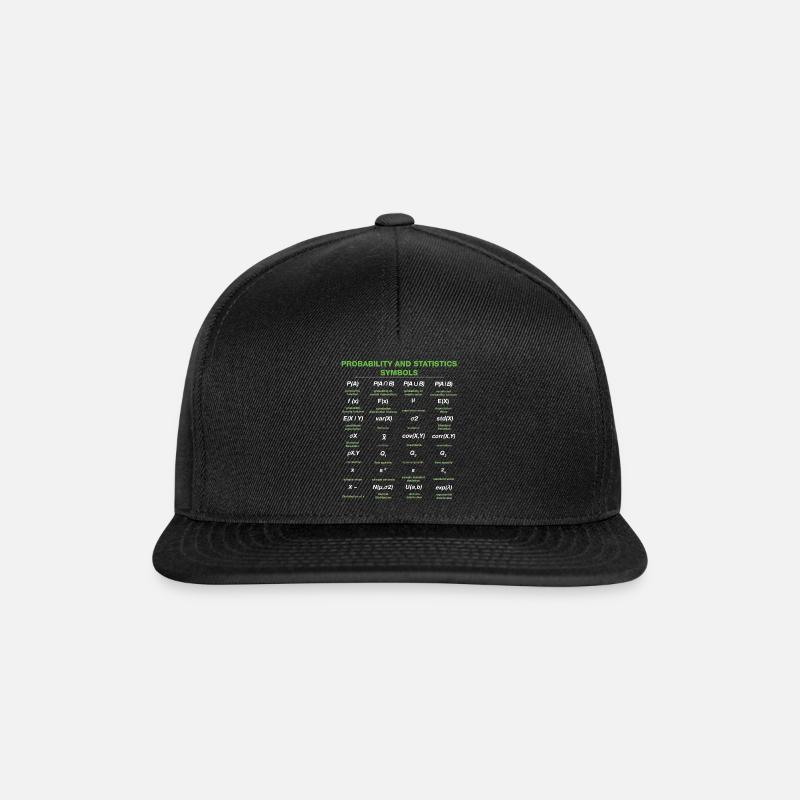 Wahrscheinlichkeit und Statistik Mathe - Snapback Cap - Schwarz/Schwarz