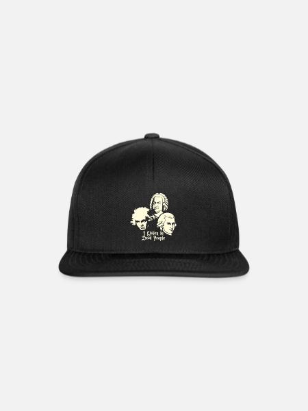 Ich Höre Tote Menschen Beethoven Bach Mozart - Snapback Cap - Schwarz/Schwarz