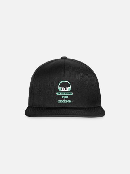 DJ Mann Mythos Legende - Snapback Cap - Schwarz/Schwarz
