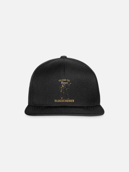 Klugscheißer Absolvent Prüfung Abschluss - Snapback Cap - Schwarz/Schwarz