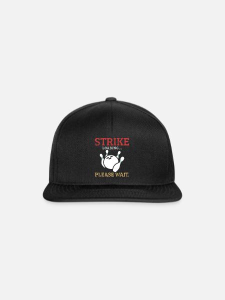 Bowling Kegeln Bowlingbahn - Snapback Cap - Schwarz/Schwarz