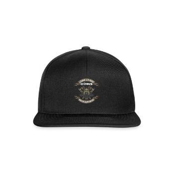 Lieber Ein Wolf Odins Als Ein Lamm Gottes Wikinge - Snapback Cap - Schwarz/Schwarz - Vorne