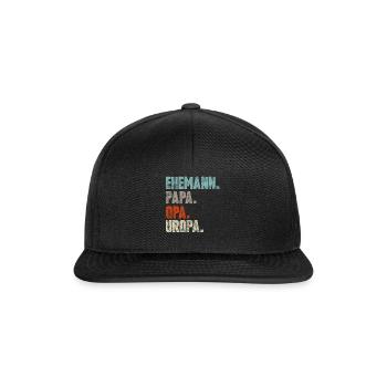 Uropa - Snapback Cap - Schwarz/Schwarz - Vorne