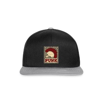 Punk Punk Rock Musique Punks Anarchy Punk Gift - Casquette snapback - noir/gris - Devant
