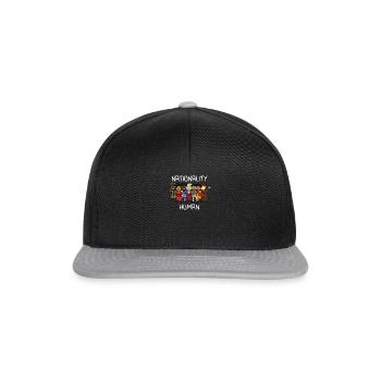 Nationality Man Anti-Racism Against Nazis - Snapback Cap - black/grey - Front