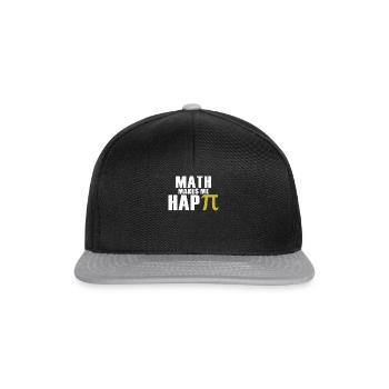 Math Makes Me Happy - Casquette snapback - noir/gris - Devant