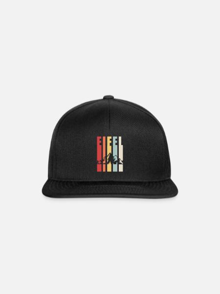 Eifel Gerolstein Eifeler Geschenk - Snapback Cap - Schwarz/Schwarz
