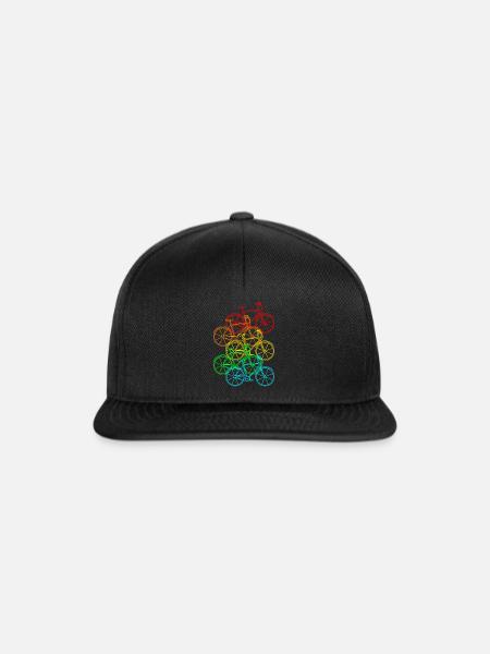 Fahrrad - Snapback Cap - Schwarz/Schwarz