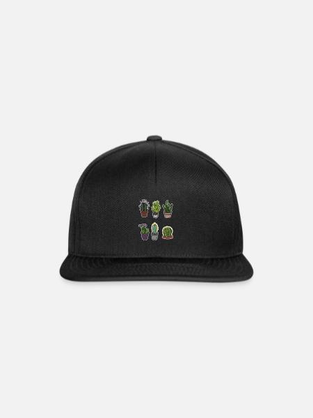 Kaktus - Snapback Cap - Schwarz/Schwarz