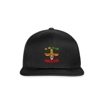 El Dia de Los Muertos Day of the Dead Sugar Skull - Snapback Cap - black/black - Front