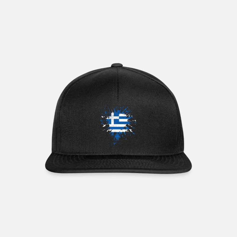 Grèce Drapeau - Casquette snapback - noir/noir
