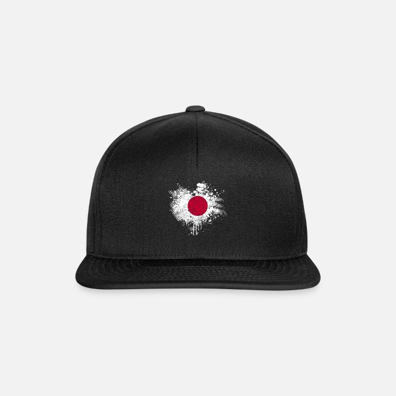 Japan Flag - Snapback Cap - black/black