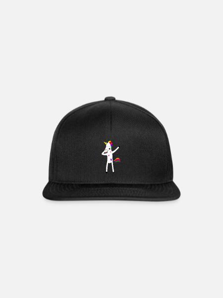 Unicorn - Snapback Cap - Schwarz/Schwarz