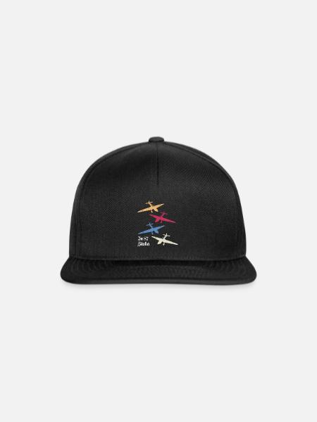 JU-87 STUKA deutsche Luftwaffe Pilot - Snapback Cap - Schwarz/Schwarz