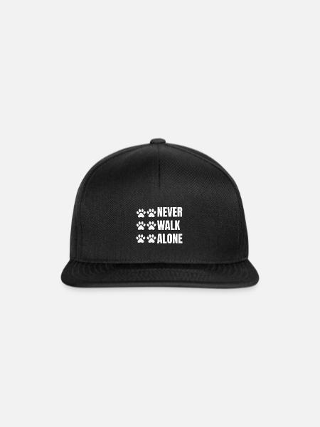 Pfote Tatze Haustier Spruch - Snapback Cap - Schwarz/Schwarz