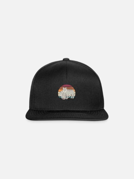 Wolfsrudel Wölfe Wolf - Snapback Cap - Schwarz/Schwarz