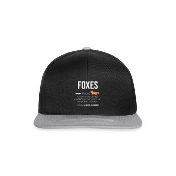 Fuchs - Snapback Cap - Schwarz/Grau - Vorne
