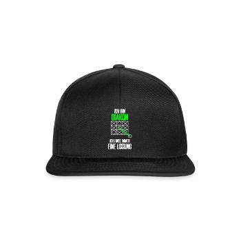 Ich bin Diakon Geschenk - Snapback Cap - Schwarz/Schwarz - Vorne