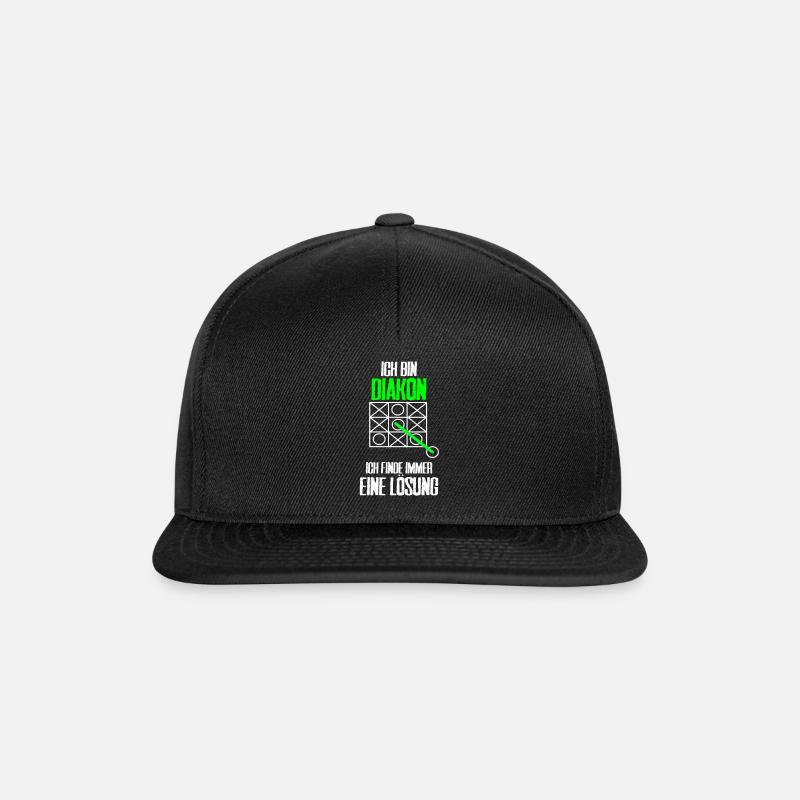 Ich bin Diakon Geschenk - Snapback Cap - Schwarz/Schwarz