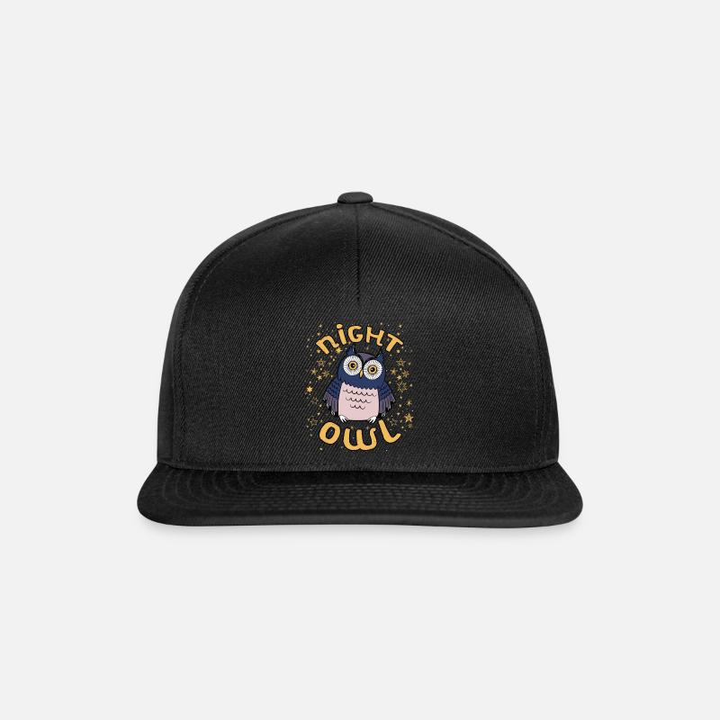 night owl - Snapback Cap - black/black